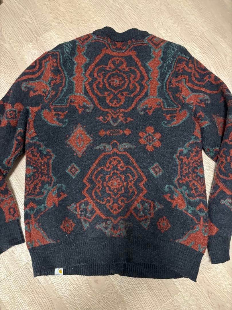 Carhartt wip カーディガン　総柄　ジャガード