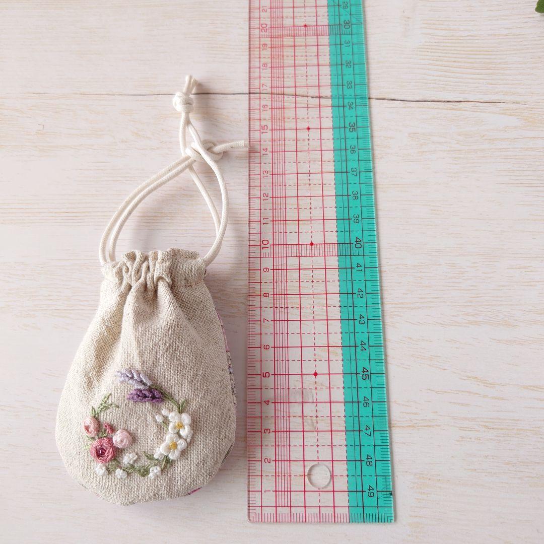 ちっちゃな巾着サシェ/詰替えタイプ【フラワーリース】