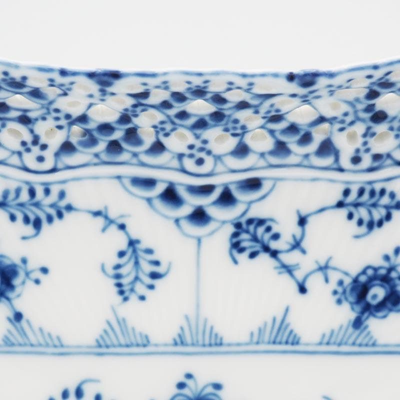 ロイヤルコペンハーゲン ブルーフルーテッド ダブルレース スクエア プレート