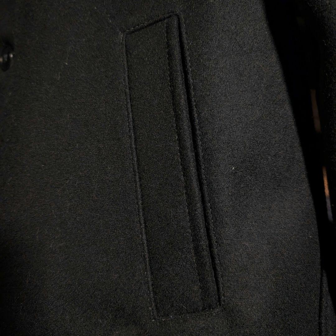 フランス製　70s　VETRA　デッドストック　上質生地　クラシックコート　黒