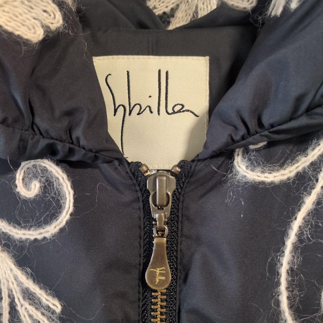 【美品】 Syhilla 刺繍 ロングコート花柄刺繍 シビラ