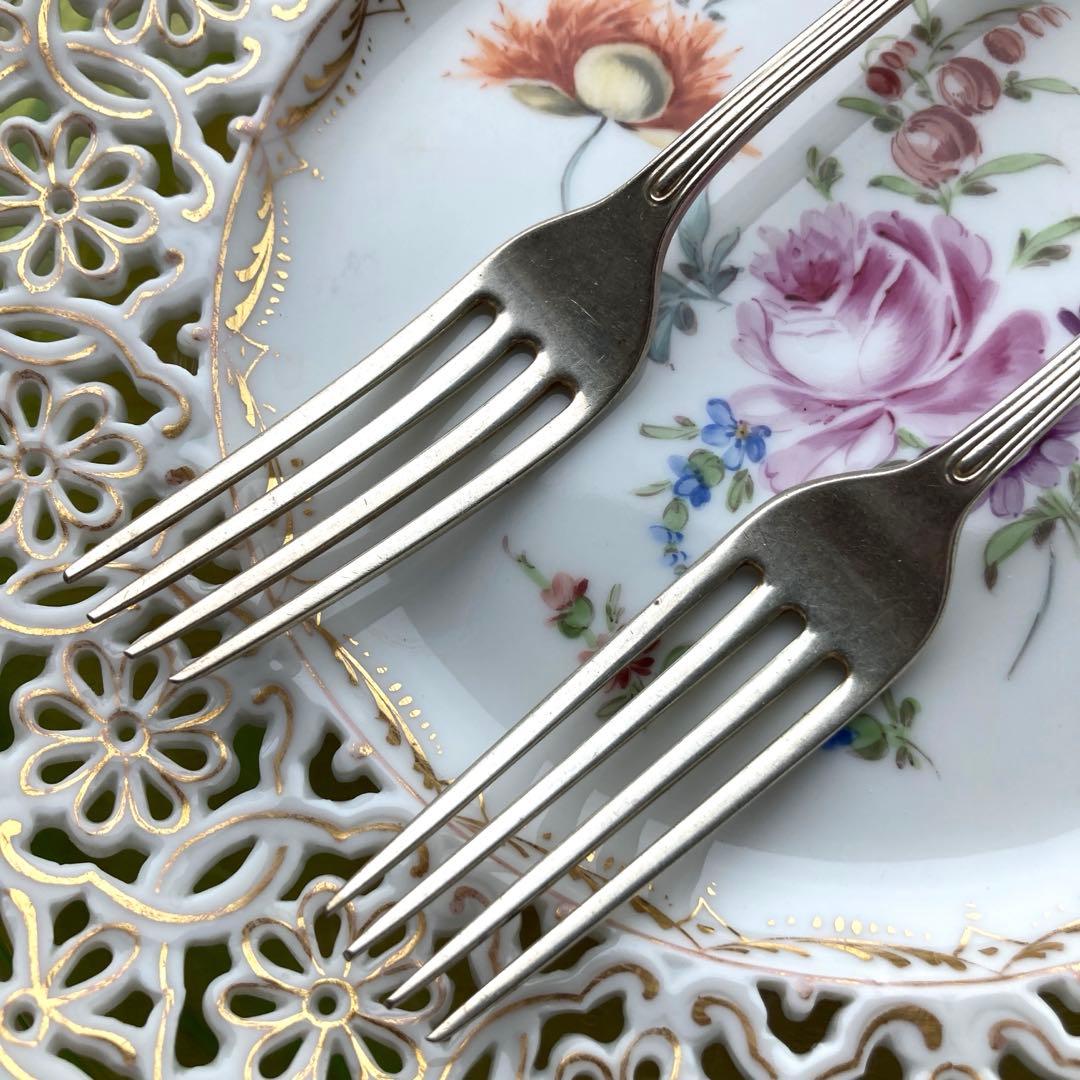 Tiffany 純銀　フォーク　アンティーク2客