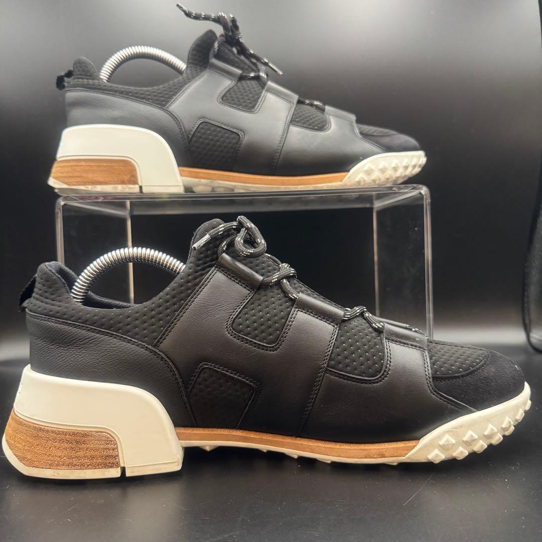 【美品】エルメス ヴォルテージ スニーカー メンズ メッシュ 黒 サイズ29cm