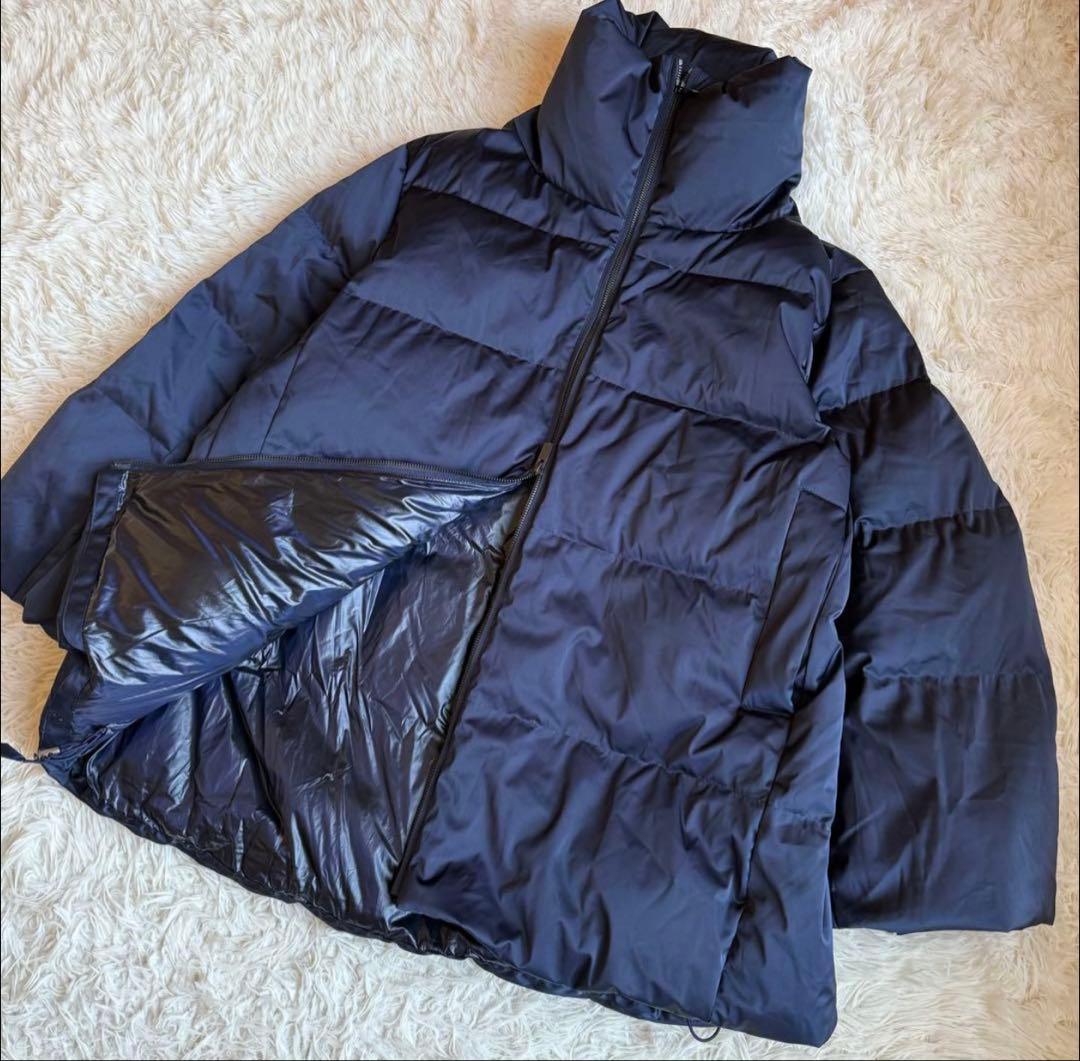 【美品】UNIQLO +J　ハイブリッドダウンジャケット ネイビー XXL