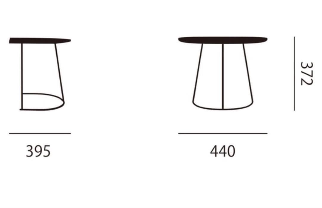 サイドテーブル・ナイトテーブル・ローテーブル muuto AIRY COFFEE TABLE / HALF SIZE gray