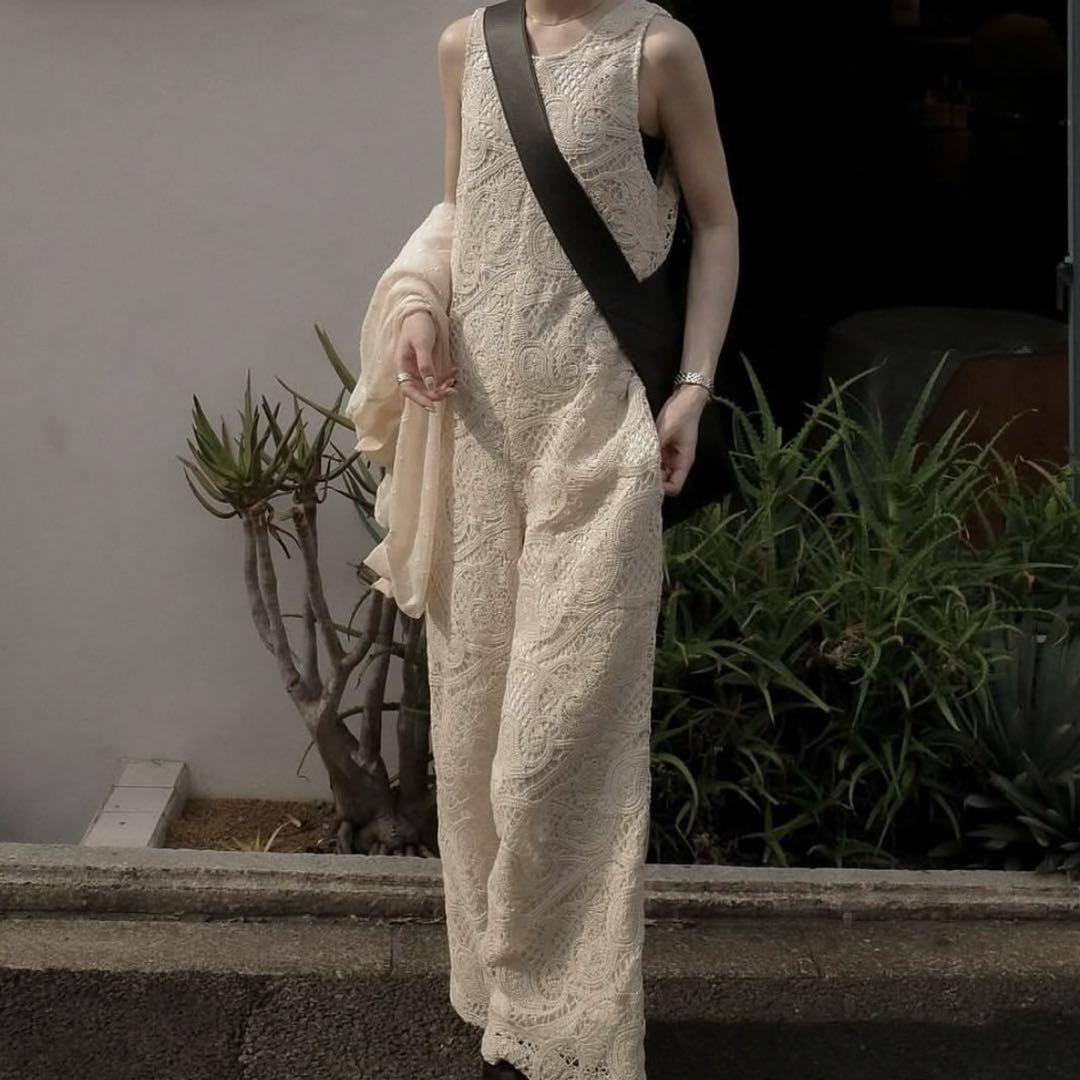 サロペット・オーバーオール・オールインワン eaphi BACK RIBBON LACE ROMPERS