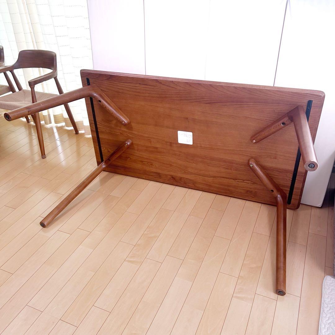 タンスのゲン　アッシュ無垢材　ダイニングテーブル　幅1500 天然木　希少