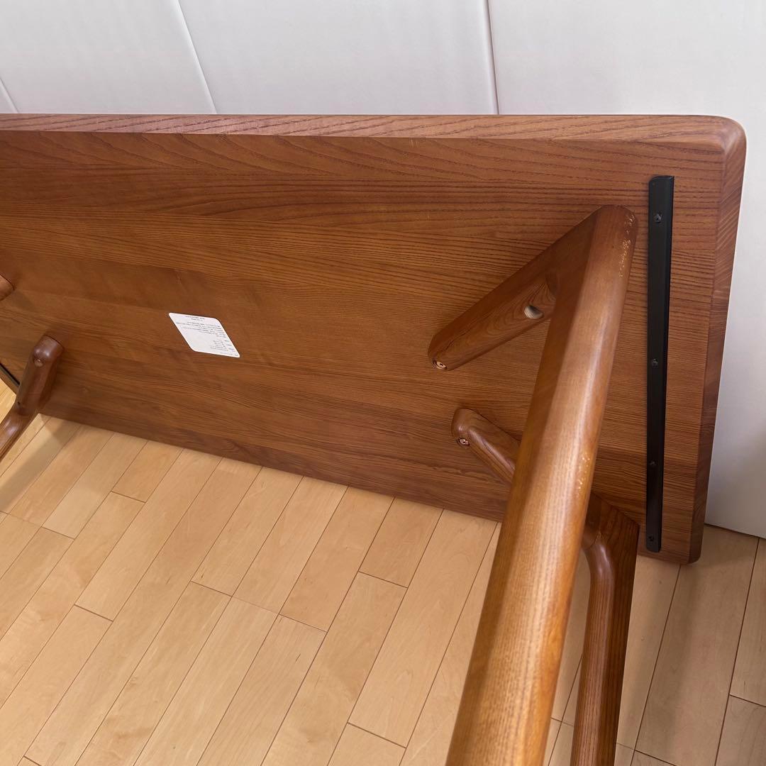 タンスのゲン　アッシュ無垢材　ダイニングテーブル　幅1500 天然木　希少