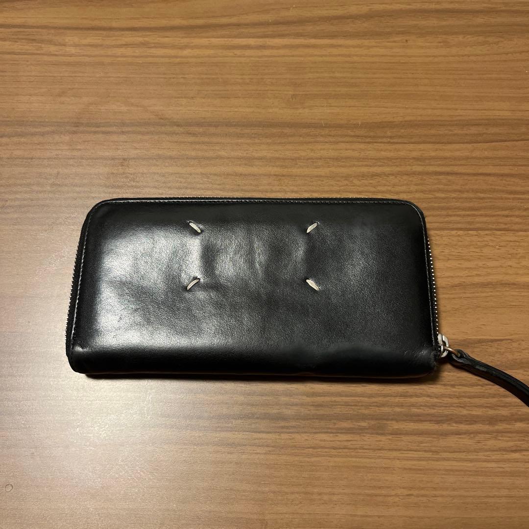 マルジェラ 長財布 カーフスキン　黒　山口一郎