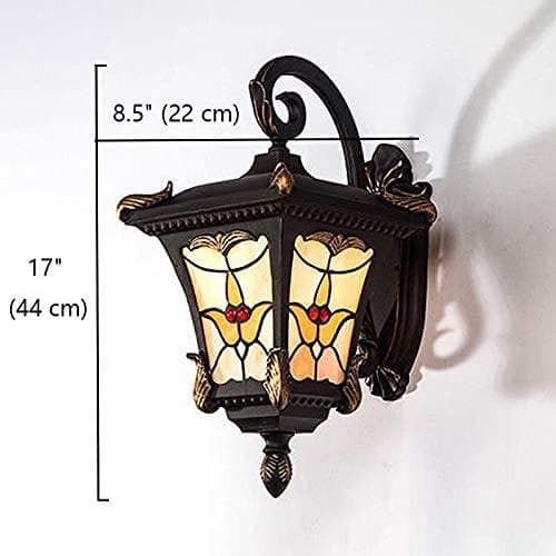 ステンドグラス ポーチライト 北欧風デザイン 玄関照明