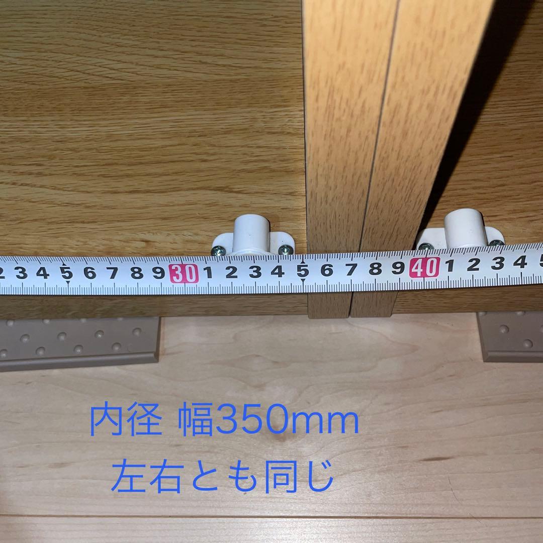 【ニトリ】ワードローブ クエスT 80WR LBR 鏡付き ライトブラウン