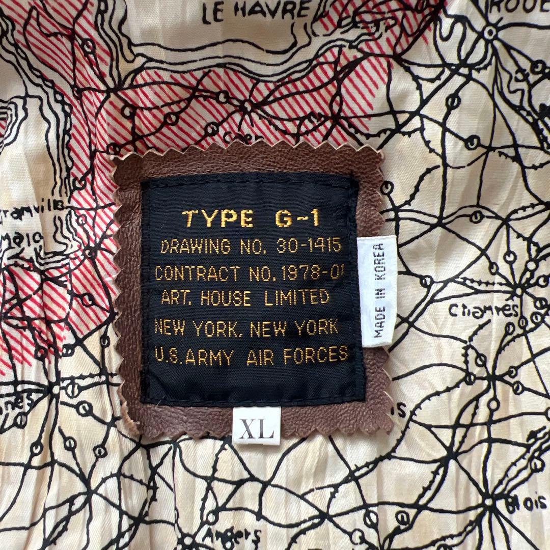 U.S.ARMY AIR FORCE　レザーフライトジャケット　G-1　XL