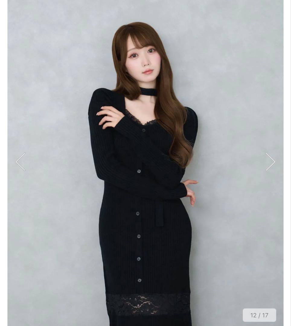 rosemuse ロゼミューズ　Mermaid lace knit dress