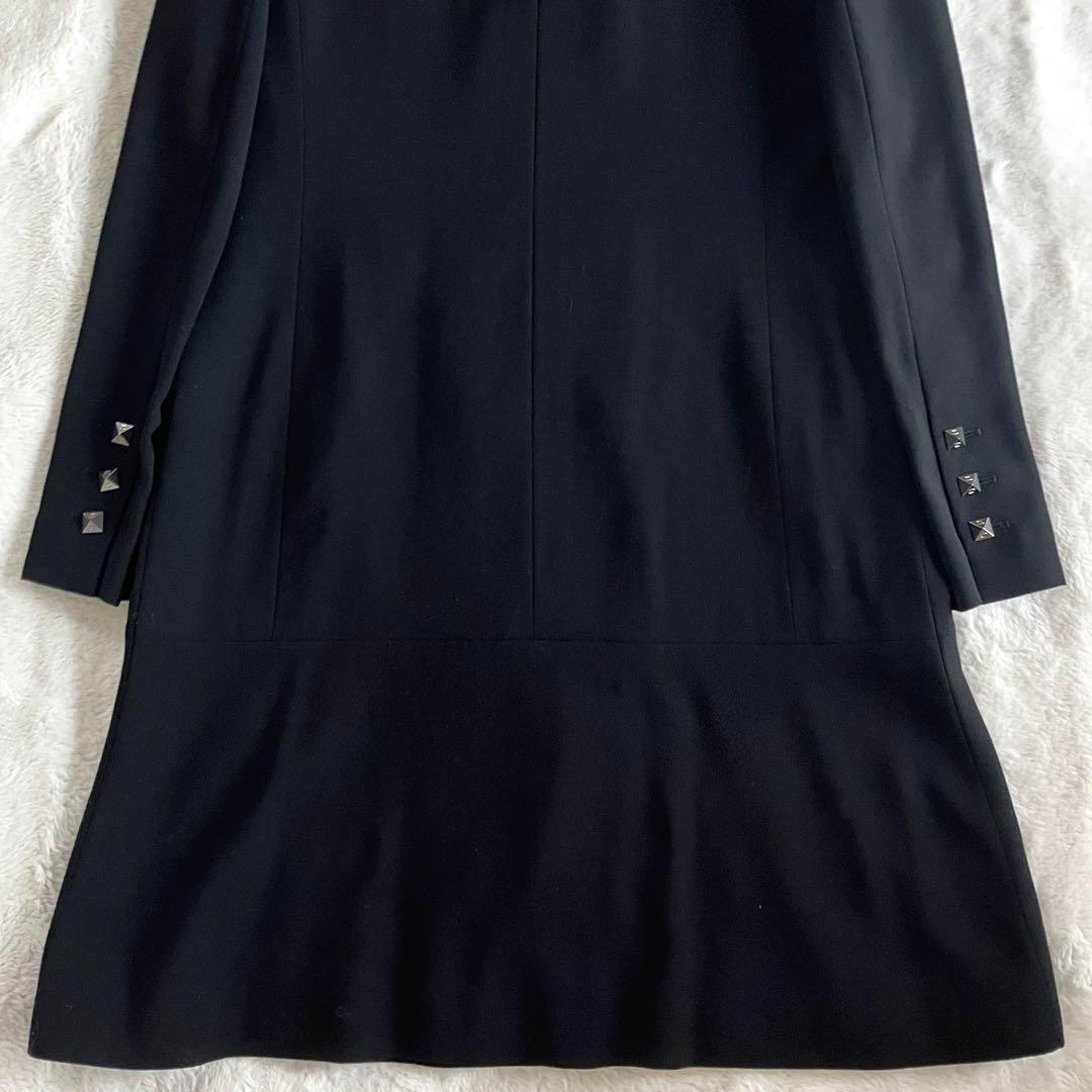 シャネル 03A ウール ココボタン ダブル チェスターコート 38 ブラック