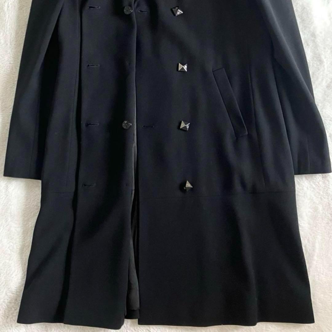 シャネル 03A ウール ココボタン ダブル チェスターコート 38 ブラック