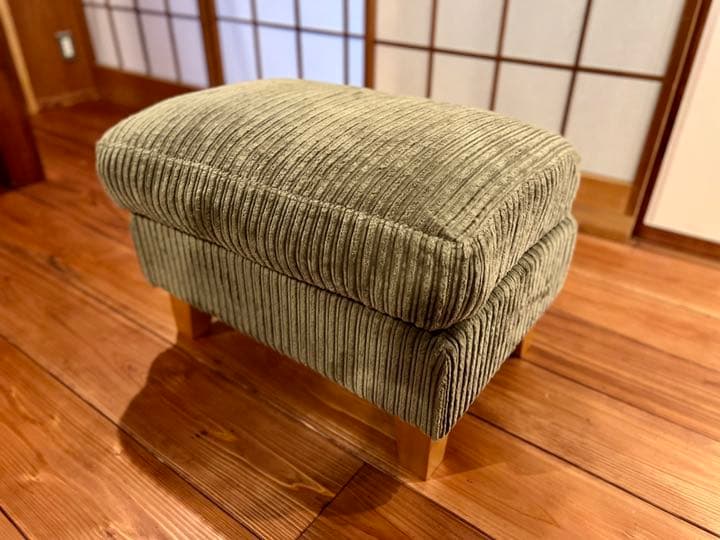 JETTY feather OTTOMAN カーキ AC07コーデュロイ