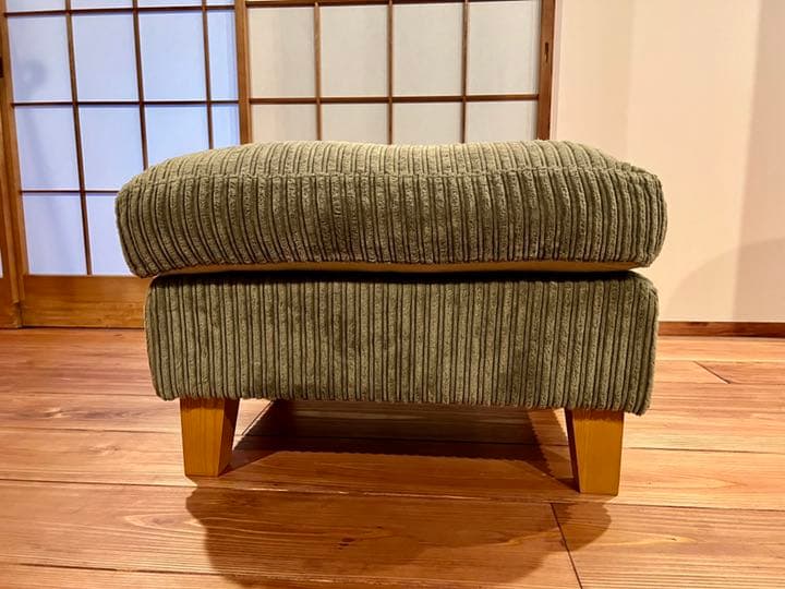 JETTY feather OTTOMAN カーキ AC07コーデュロイ