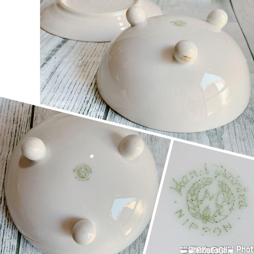 オールドノリタケ 盛り上げ モリムラ ソース用 カップ＆ソーサー 足付き 金彩