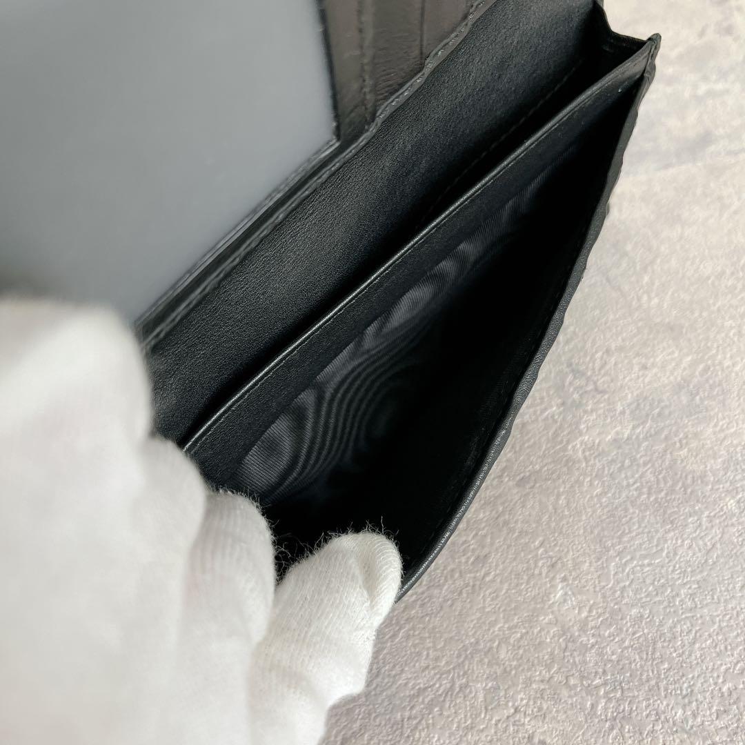 美品✨GUCCI マイクロシマ GG ロングウォレット レザー　ブラック