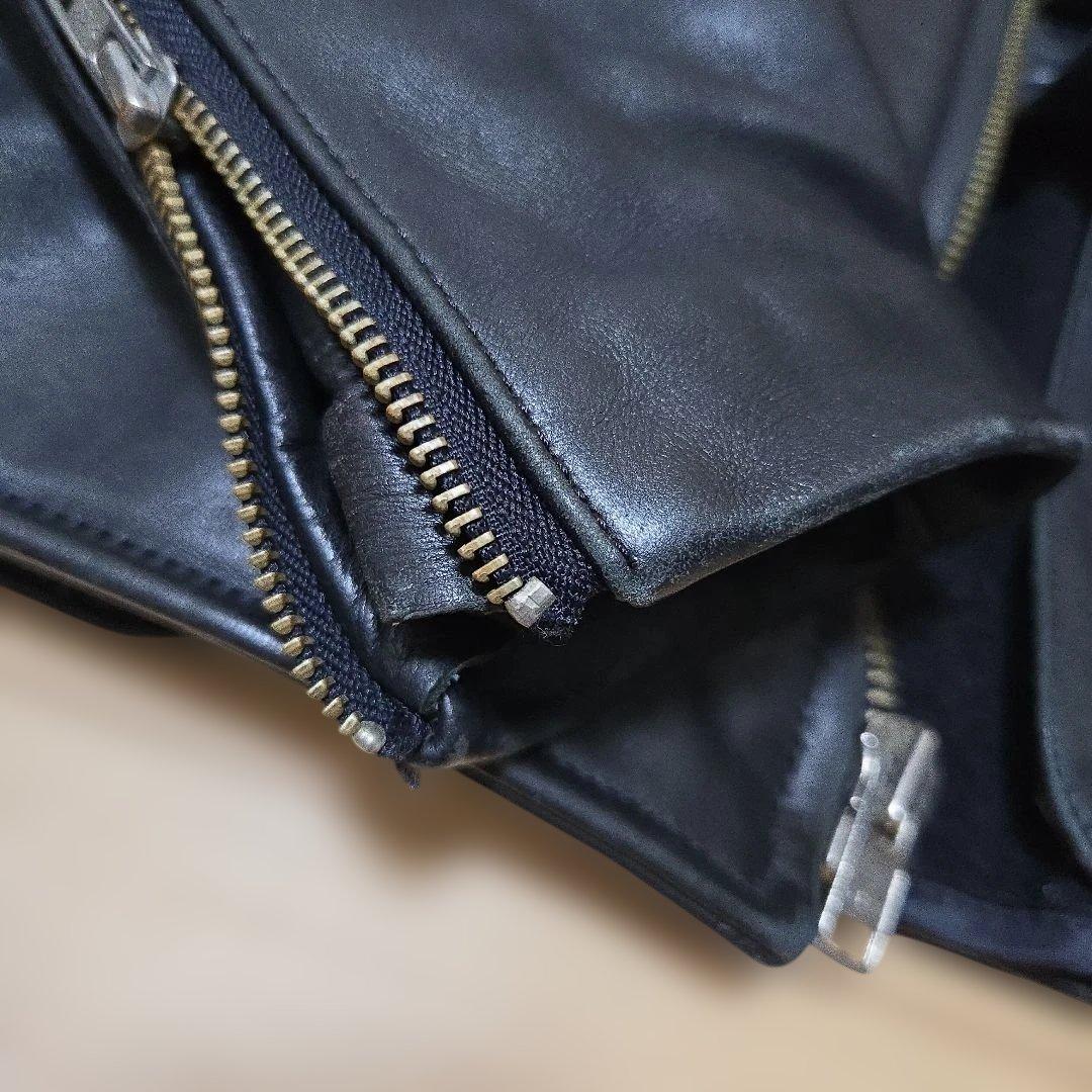 (最終値下げ）ブラック　レザー　シングル　ライダースジャケット　アウトロー　牛革