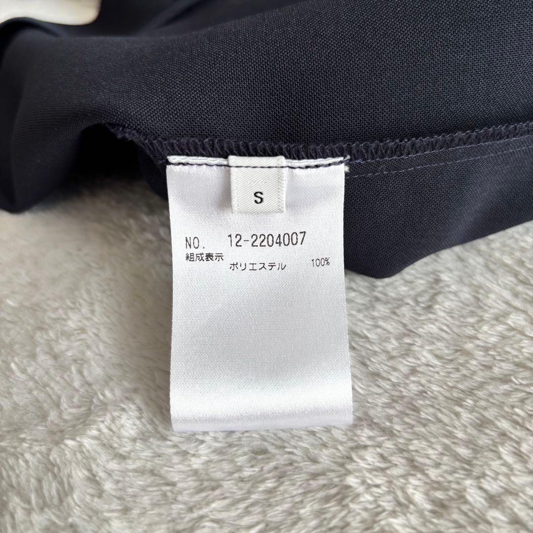 ✨️美品✨️ PLST プラステ ノーカラー パンツスーツ ネイビー Sサイズ