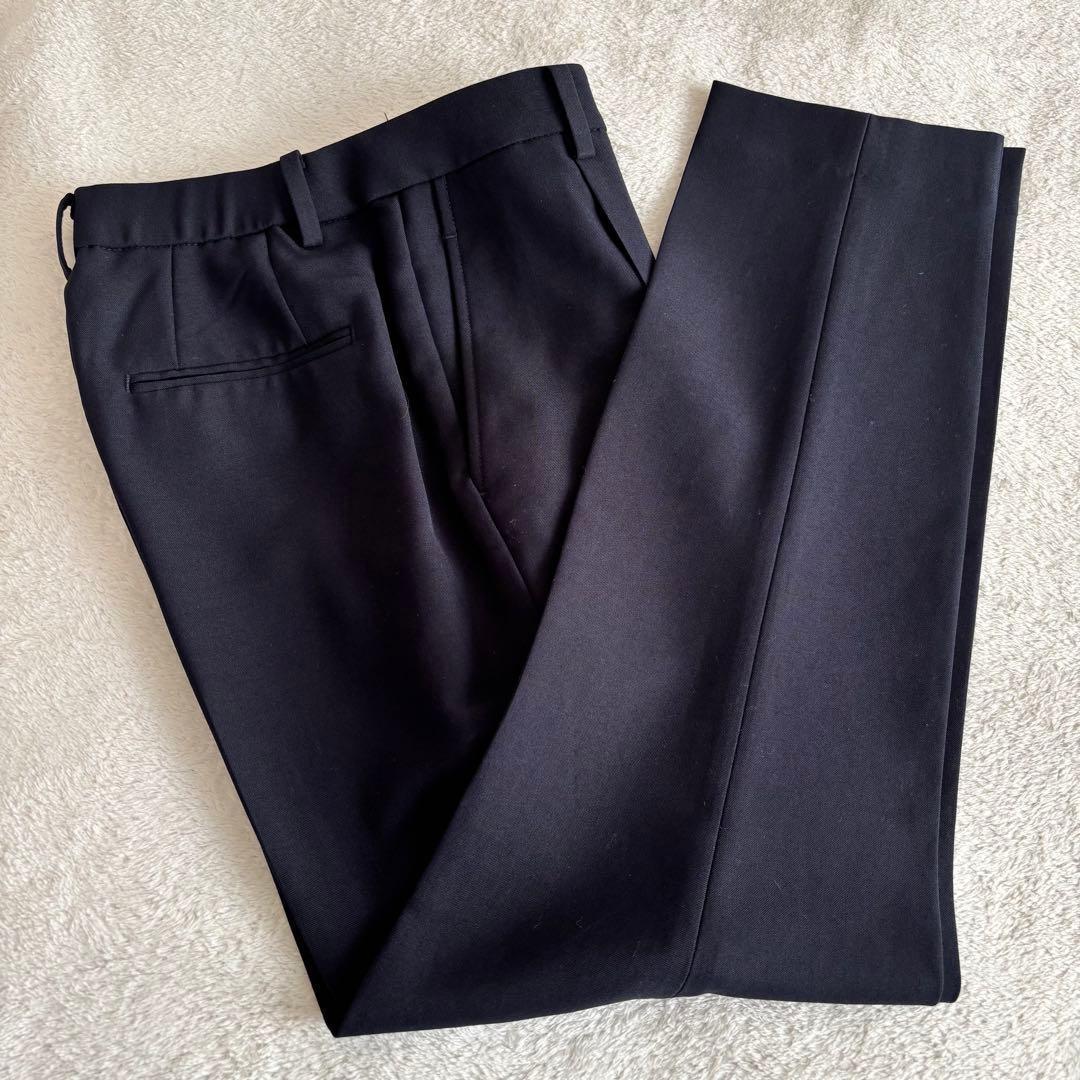 ✨️美品✨️ PLST プラステ ノーカラー パンツスーツ ネイビー Sサイズ