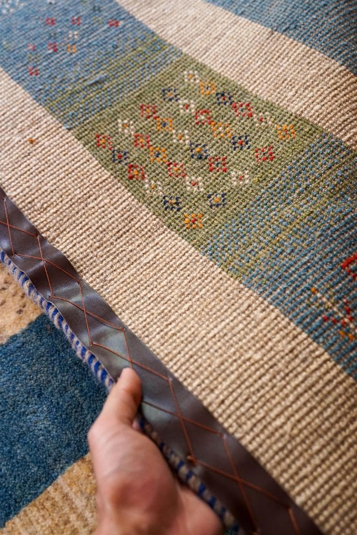 200×159cm　 ペルシャ 絨毯 手織りギャッベ アマレ族 ギャベ