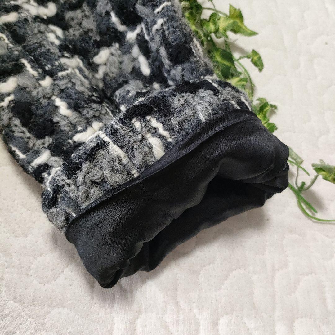 新品✨ドルチェ＆ガッバーナ　ウールツイードノーカラーコート　グレー　40