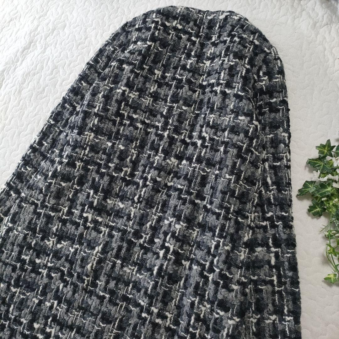 新品✨ドルチェ＆ガッバーナ　ウールツイードノーカラーコート　グレー　40