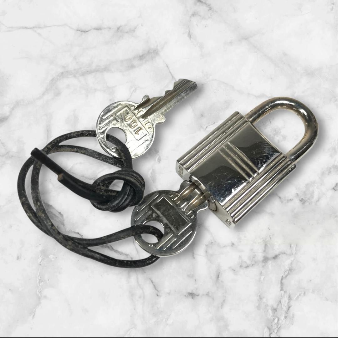 エルメス HERMES パドロック 南京錠 カデナ 鍵付 No.100 金属素材