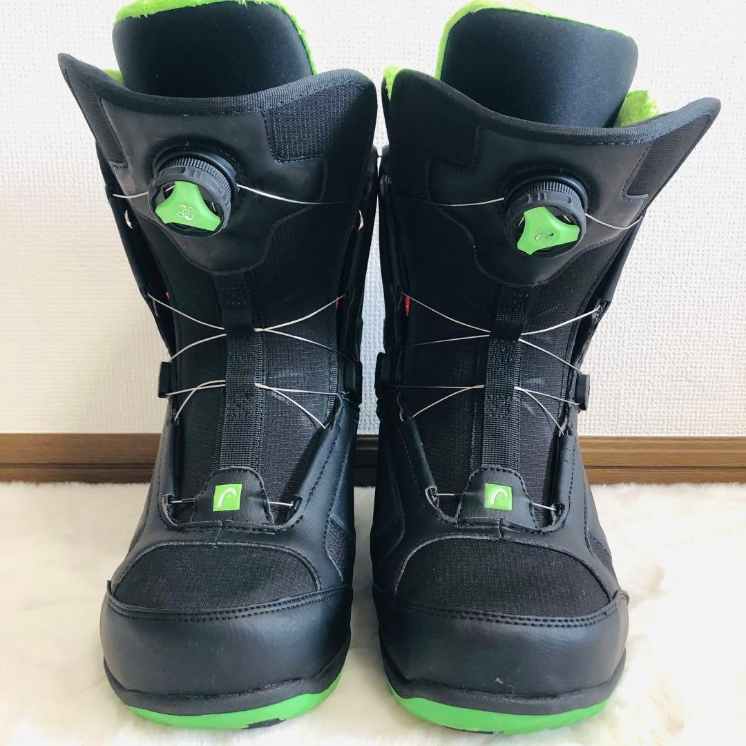head STRIKE BOA スノーボードブーツ ブラック グリーン ボア