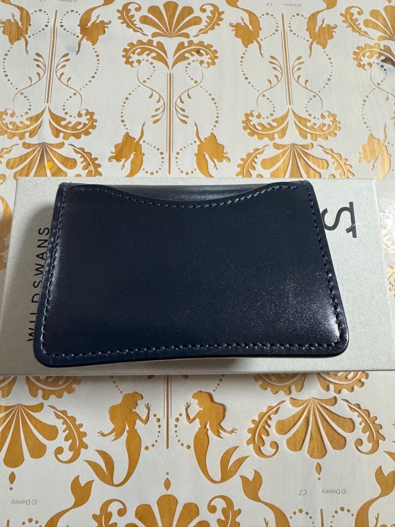 美品　ワイルドスワンズ　タング　サドル　フレンチネイビー