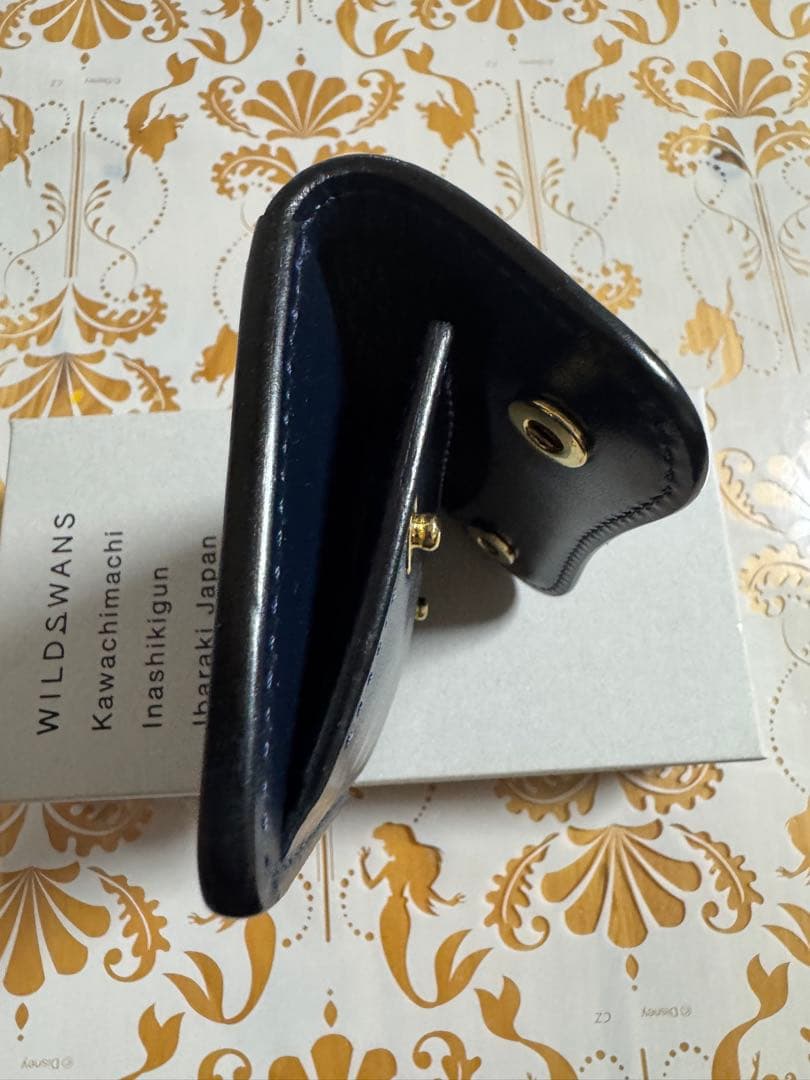 美品　ワイルドスワンズ　タング　サドル　フレンチネイビー