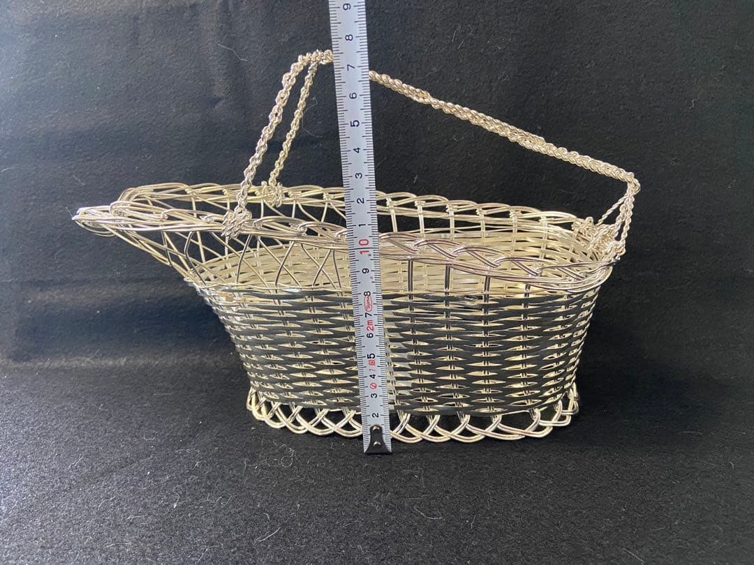 【美品】 ワインバスケット ワインパニエ シルバーパニエ ソムリエ