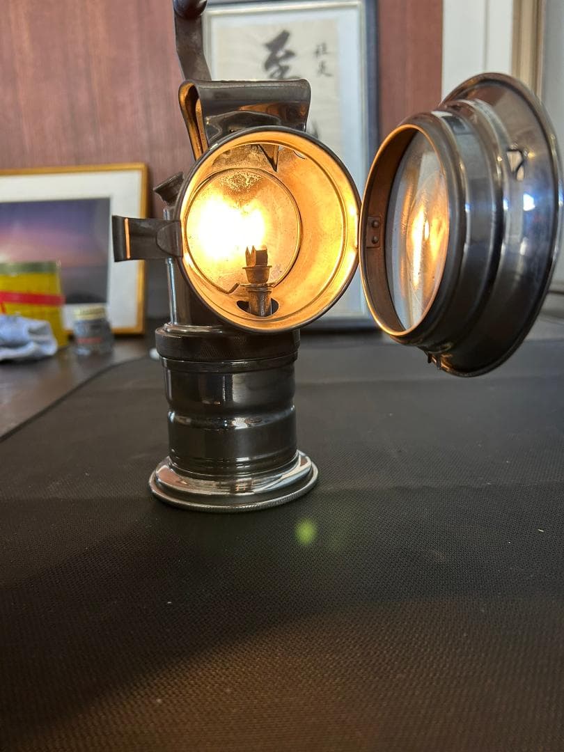 カーバイトランプ実機 磯村産業 第256号型 手提瓦斯ランプ みつびし