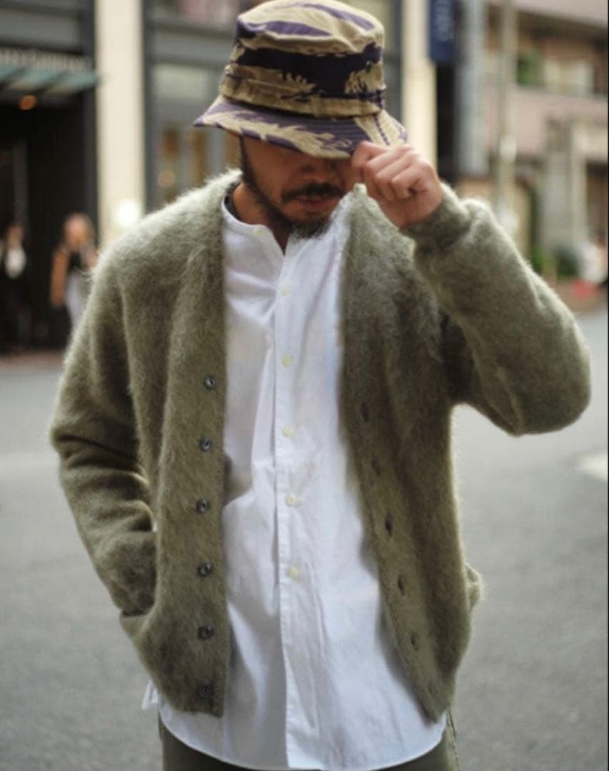 ¥77000 リアルマッコイズ　モヘアニット　カーディガン　ミント