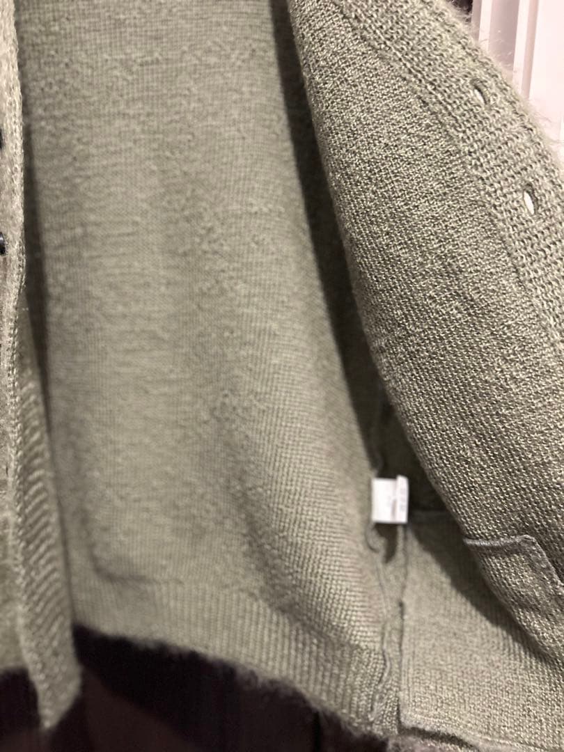 ¥77000 リアルマッコイズ　モヘアニット　カーディガン　ミント