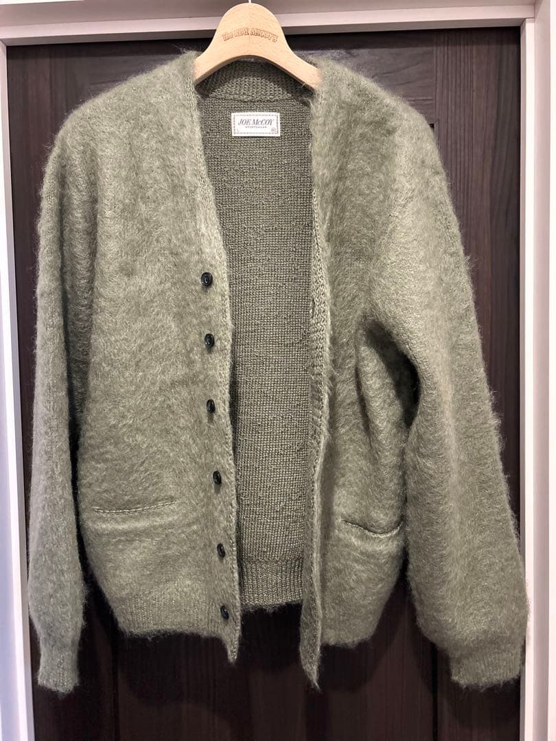 ¥77000 リアルマッコイズ　モヘアニット　カーディガン　ミント