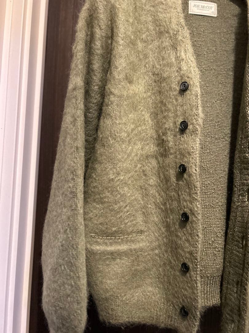 ¥77000 リアルマッコイズ　モヘアニット　カーディガン　ミント