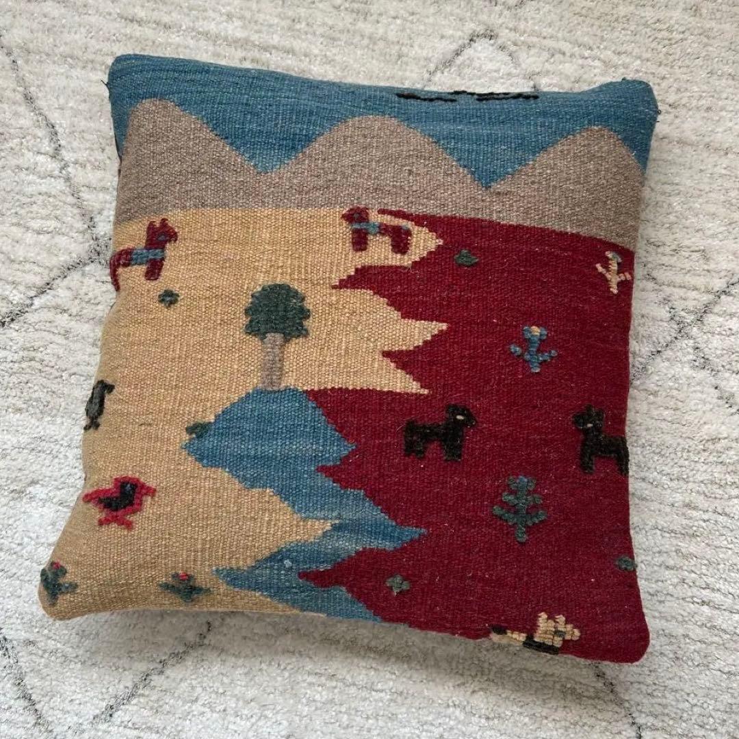 ギャッベ　キリム　クッションカバー(カバーのみ)