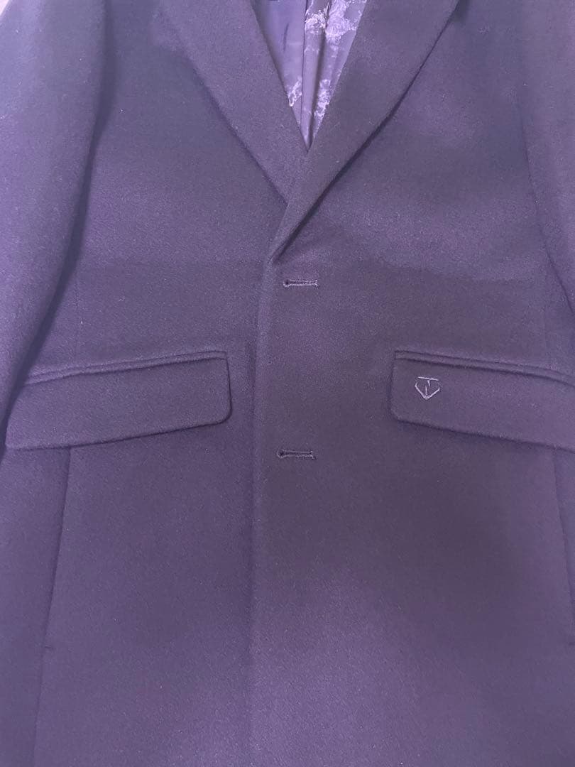 【新品•未使用】100%カシミアロベルトカバーニ ダークネイビーチェスターコート