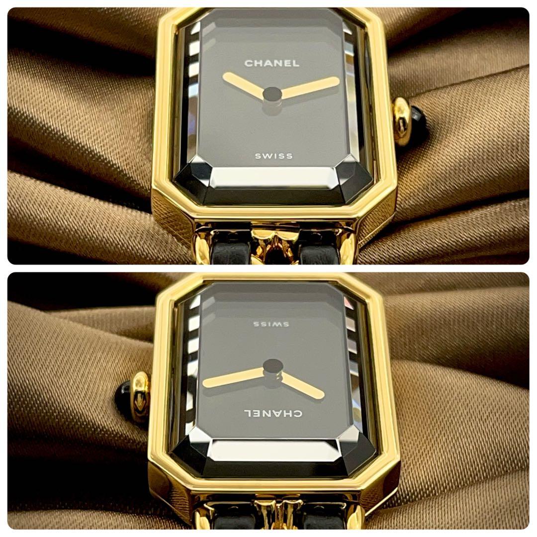 T172 シャネル プルミエールL H0001 GP×レザー クォーツ