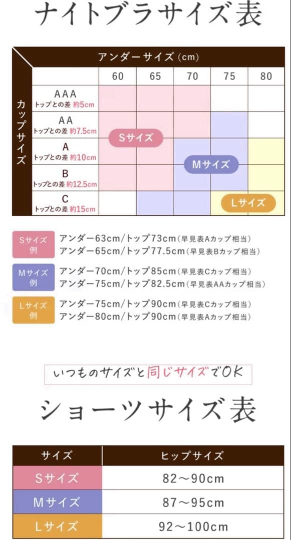 専用★公式ストア正規品★LUNA ルーナ ナチュラルアップ ナイトブラ＆ショーツ