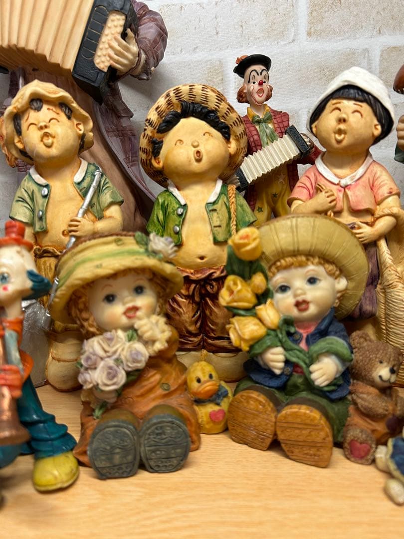 【癒し系】 ピエロ ベビードール ファーマーズ ファミリー 置物 16点