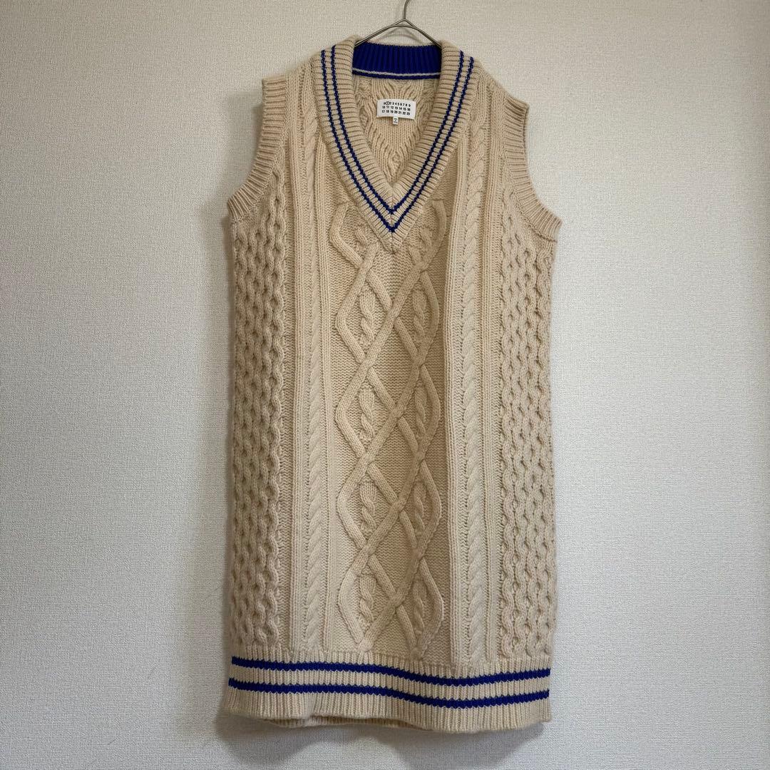 Maison Margiela★肉厚ニット★アラン編み★ワンピース*ジレベスト★