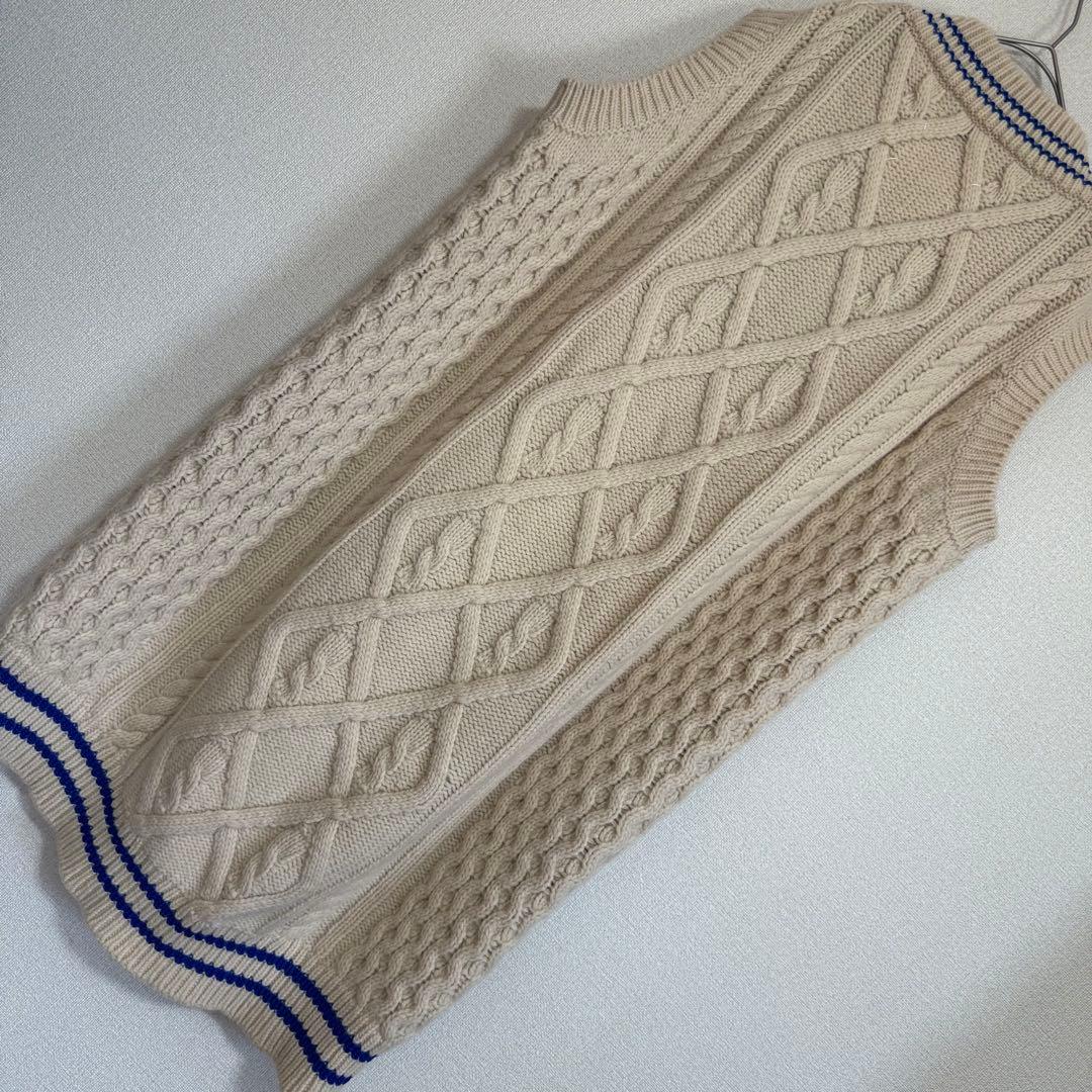 Maison Margiela★肉厚ニット★アラン編み★ワンピース*ジレベスト★