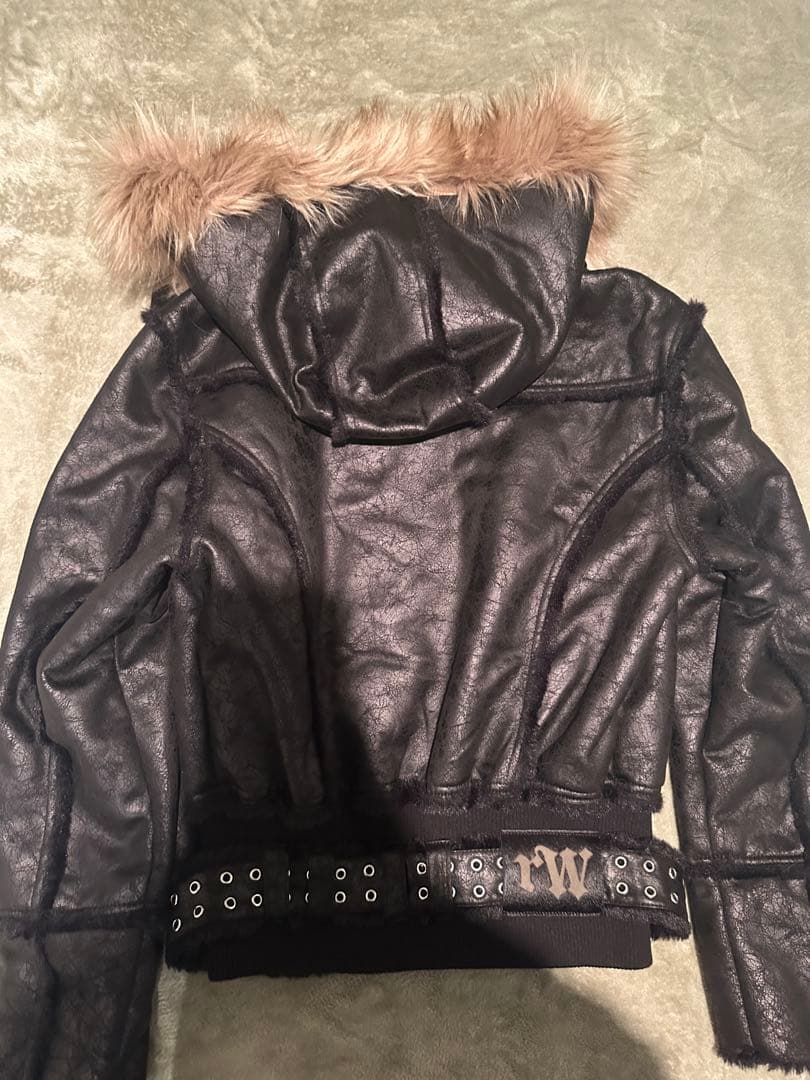 ジャケット・アウター RACERWORLDWIDE sheepskin jacket S black