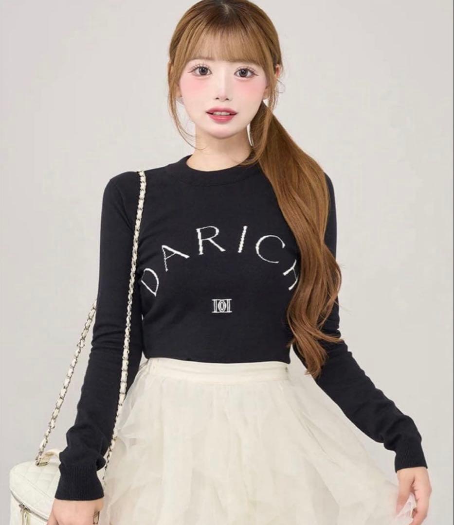 Darich ロゴニットトップス ブラック