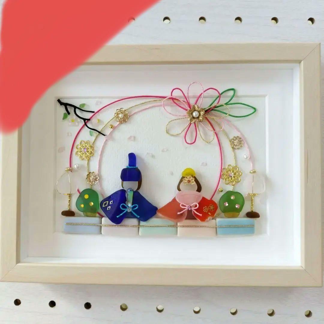 最終価格《晴れやかなひな祭り♪》シーグラスアート