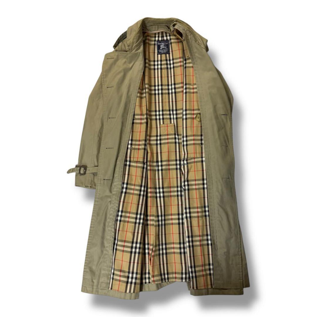 【美品】BURBERRY コットン トレンチコート ライナー付 L英国製